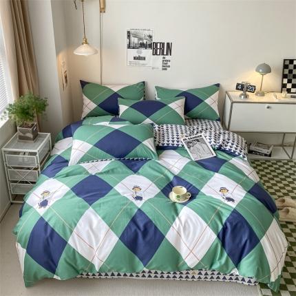 91家纺网 家纺一手货源 找家纺 （总）798家纺 2023新款北欧系列13070全棉印花四件套-摩伊