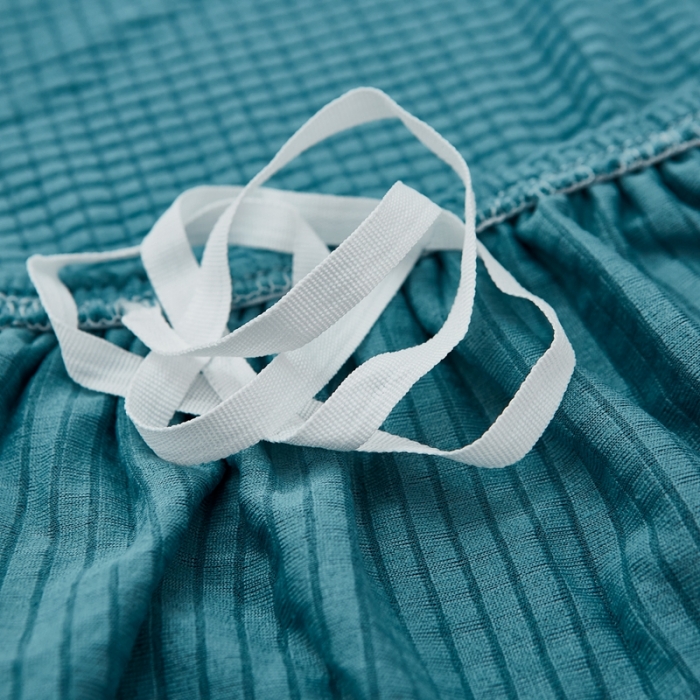 91家纺网 家纺一手货源 找家纺 丝绮鹿 2023新款玉米粒全包沙发套 贵妃沙发-西湖蓝