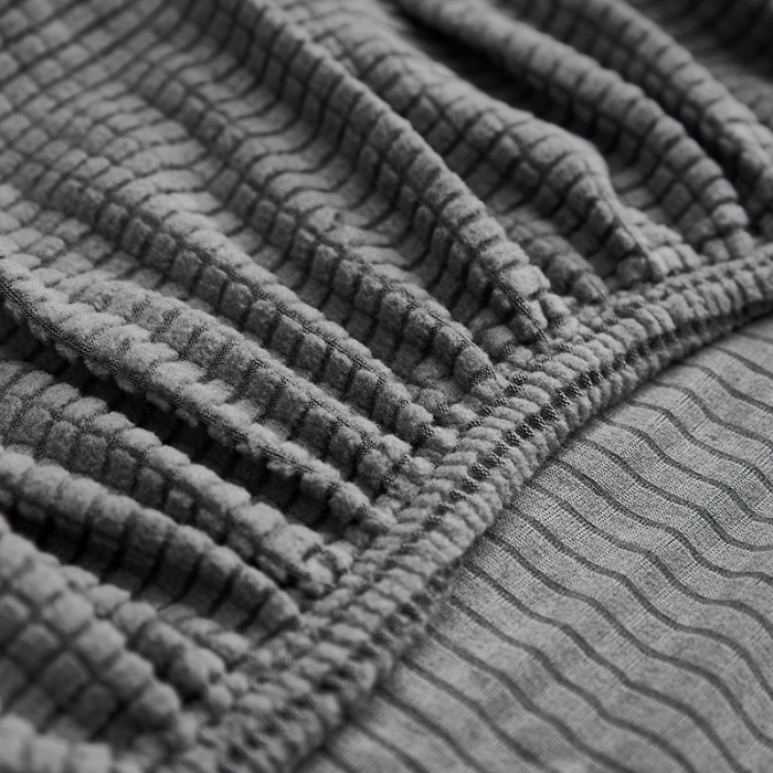 91家纺网 家纺一手货源 找家纺 丝绮鹿 2023新款玉米粒全包沙发套 欧式沙发-灰色