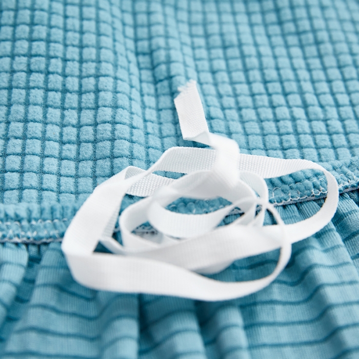 91家纺网 家纺一手货源 找家纺 丝绮鹿 2023新款玉米粒全包沙发套 欧式沙发-西湖蓝