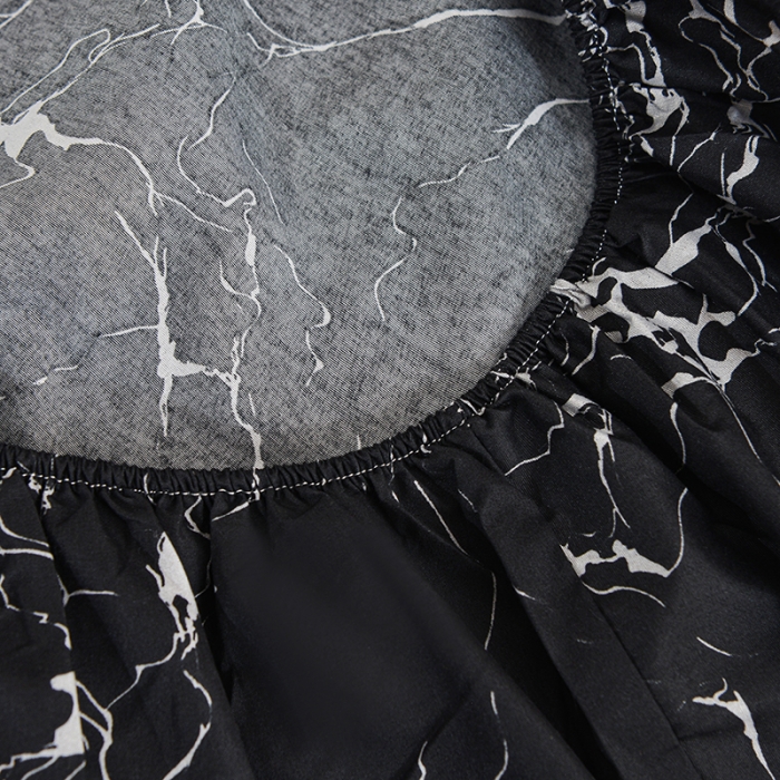 91家纺网 家纺一手货源 找家纺 柏钧家纺 2023新款专供外贸跨境电商热销款印花床笠三件套 剪影