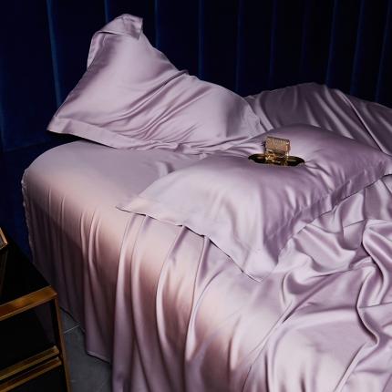 米多多 2024新款60兰精天丝四件套单品枕套 芋泥紫