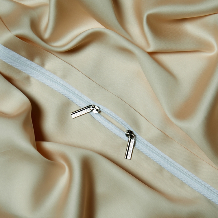 91家纺网 家纺一手货源 找家纺 米多多 2024新款60兰精天丝四件套单品被套 米杏色