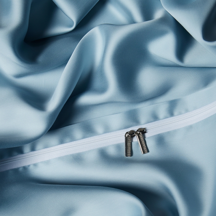 91家纺网 家纺一手货源 找家纺 米多多 2024新款60兰精天丝四件套单品被套 晴空蓝