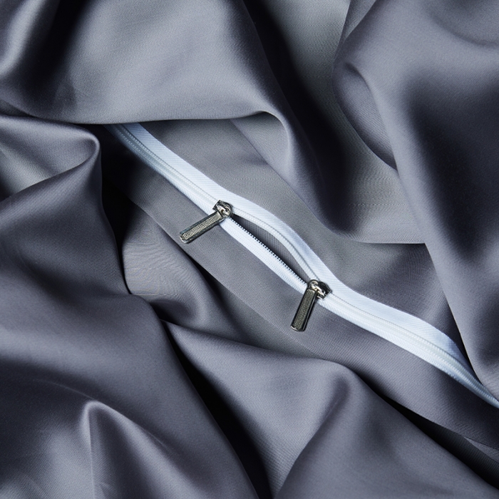 91家纺网 家纺一手货源 找家纺 米多多 2024新款60兰精天丝四件套单品被套 绅士灰