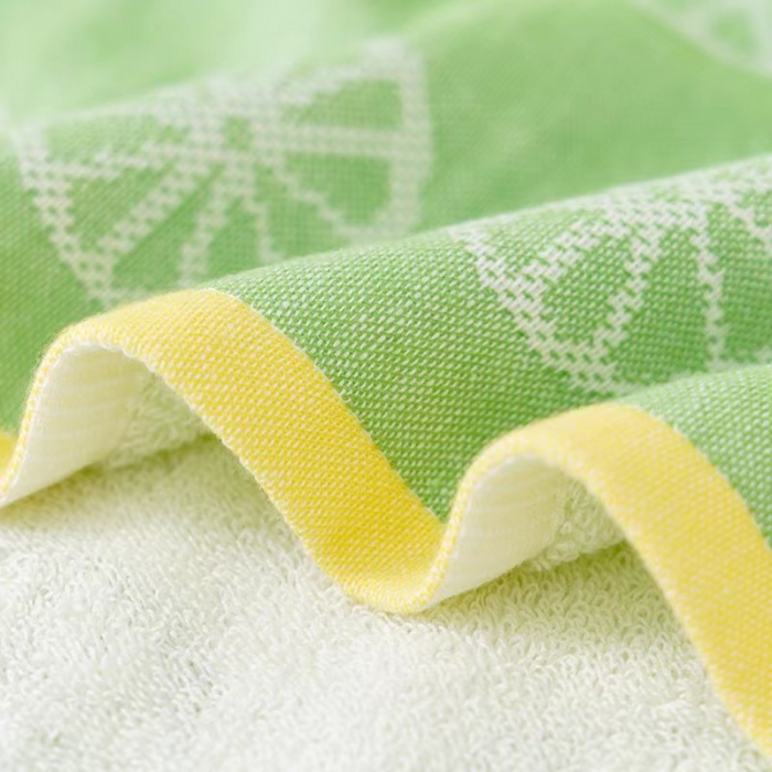 91家纺网 家纺一手货源 找家纺 宿倩佳 2023新款20支超柔单纱柠檬清晨系列全棉毛巾浴巾套装 清晨柠檬-黄毛巾34*73cm