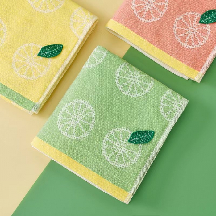 91家纺网 家纺一手货源 找家纺 宿倩佳 2023新款20支超柔单纱柠檬清晨系列全棉毛巾浴巾套装 清晨柠檬-黄浴巾70*140cm