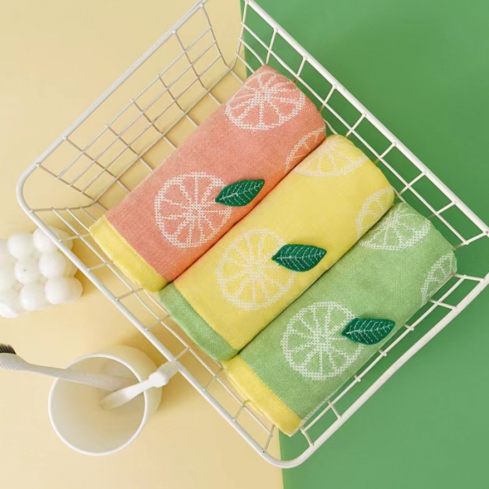 91家纺网 家纺一手货源 找家纺 宿倩佳 2023新款20支超柔单纱柠檬清晨系列全棉毛巾浴巾套装 清晨柠檬-黄毛巾浴巾套装