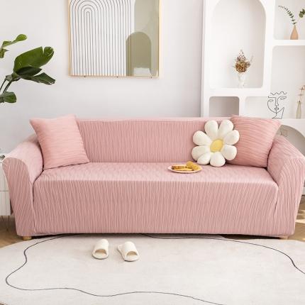 91家纺网 家纺一手货源 找家纺 沐沐 2026新款 鎏金沙发套 鎏金-豆沙粉