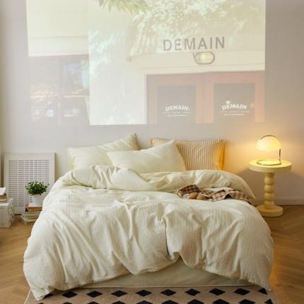 91家纺网 家纺一手货源 找家纺 （总）安莱 2023新款爆款水洗棉提花锦瑟基础款四件套