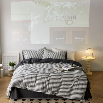 91家纺网 家纺一手货源 找家纺 （总）安莱 2023新款爆款水洗棉提花锦瑟基础款四件套