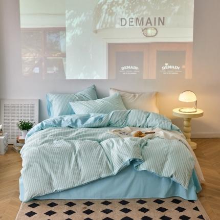 91家纺网 家纺一手货源 找家纺 （总）安莱 2023新款爆款水洗棉提花锦瑟基础款四件套