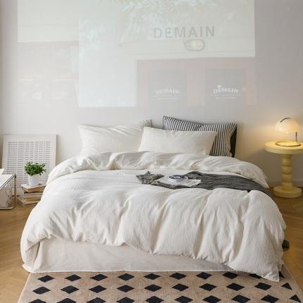 91家纺网 家纺一手货源 找家纺 （总）安莱 2023新款爆款水洗棉提花锦瑟基础款四件套