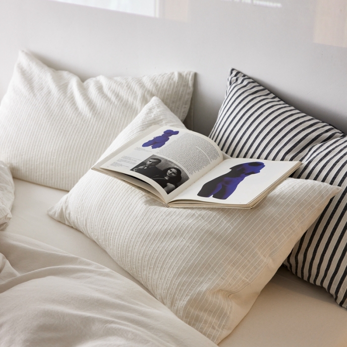 91家纺网 家纺一手货源 找家纺 安莱 2023新款爆款水洗棉提花锦瑟基础款四件套 锦瑟基础款-盐白