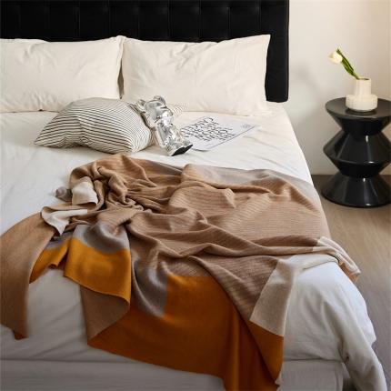 91家纺网 家纺一手货源 找家纺 （总）暖绵绵家纺 2025新款松逸格系列羊毛混纺盖毯毛毯