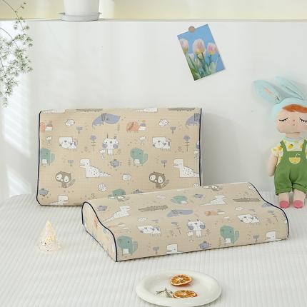 91家纺网 家纺一手货源 找家纺 良佐生活 2023新款A类母婴级双层纱乳胶枕专用枕套 宠物联盟咖