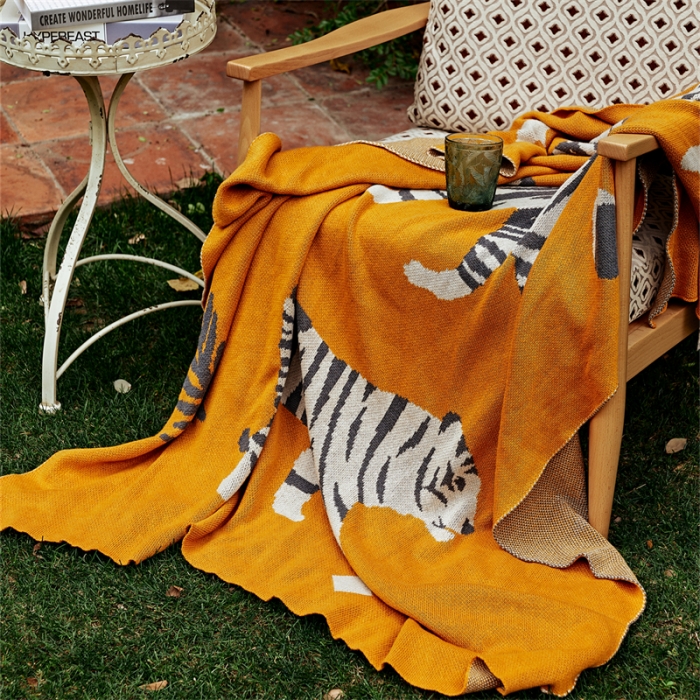 91家纺网 家纺一手货源 找家纺 暖绵绵家纺  2025新款海诺系列海诺针织毯 黄色