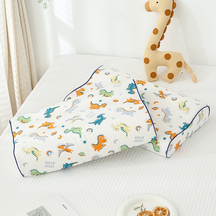 91家纺网 家纺一手货源 找家纺 （总）良佐生活 2023新款A类母婴级双层纱乳胶枕枕套全棉纱布儿童乳胶枕套