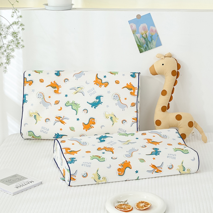 91家纺网 家纺一手货源 找家纺 （总）良佐生活 2023新款A类母婴级双层纱乳胶枕枕套全棉纱布儿童乳胶枕套