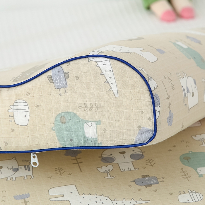 91家纺网 家纺一手货源 找家纺 良佐生活 2023新款A类母婴级双层纱乳胶枕专用枕套 宠物联盟咖