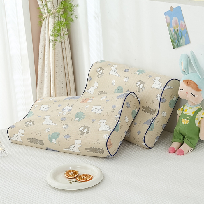 91家纺网 家纺一手货源 找家纺 良佐生活 2023新款A类母婴级双层纱乳胶枕专用枕套 宠物联盟咖