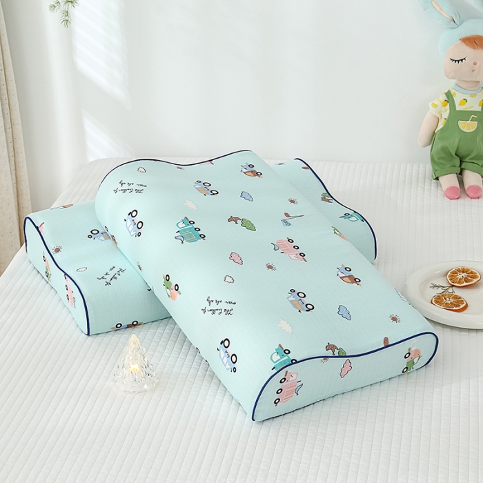 91家纺网 家纺一手货源 找家纺 良佐生活 2023新款A类母婴级双层纱乳胶枕专用枕套 汽车总动员