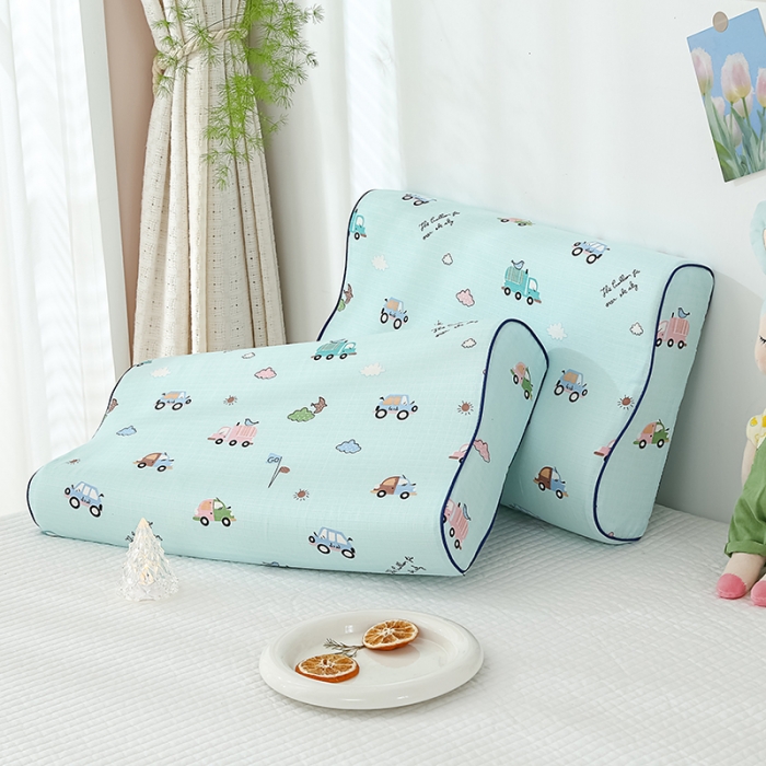 91家纺网 家纺一手货源 找家纺 良佐生活 2023新款A类母婴级双层纱乳胶枕专用枕套 汽车总动员