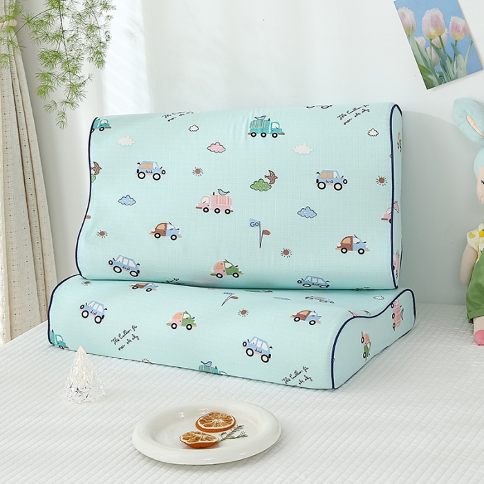 91家纺网 家纺一手货源 找家纺 良佐生活 2023新款A类母婴级双层纱乳胶枕专用枕套 汽车总动员