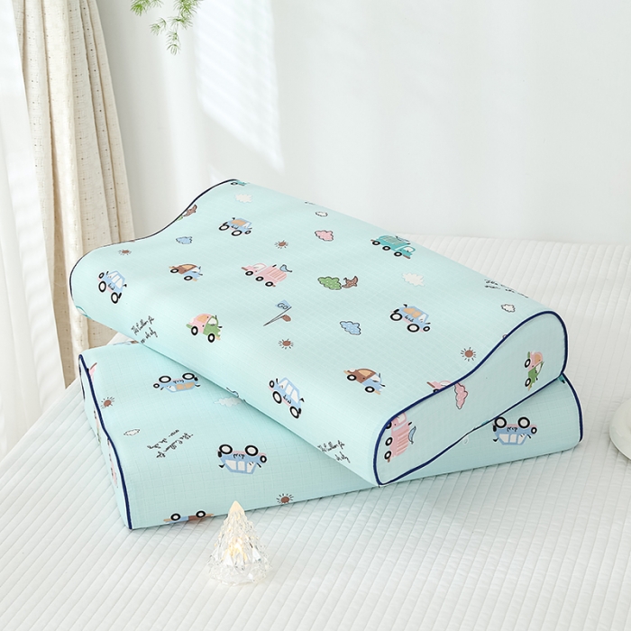 91家纺网 家纺一手货源 找家纺 良佐生活 2023新款A类母婴级双层纱乳胶枕专用枕套 汽车总动员