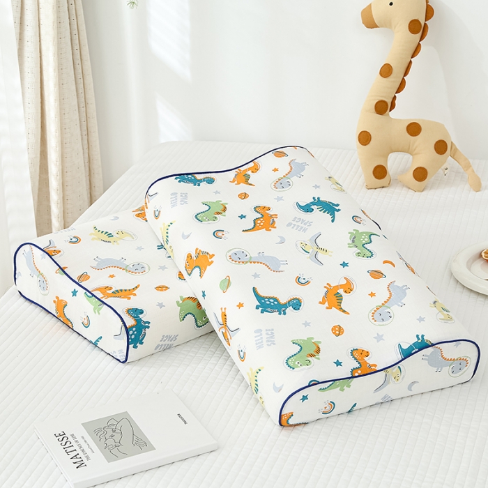 91家纺网 家纺一手货源 找家纺 良佐生活 2023新款A类母婴级双层纱乳胶枕专用枕套 恐龙家族