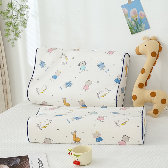 91家纺网 家纺一手货源 找家纺 良佐生活 2023新款A类母婴级双层纱乳胶枕专用枕套 童年梦