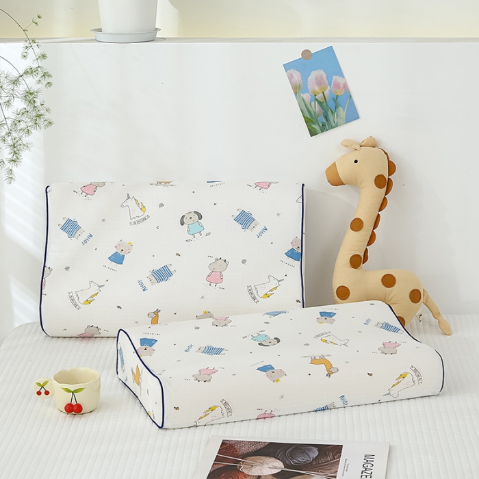 91家纺网 家纺一手货源 找家纺 良佐生活 2023新款A类母婴级双层纱乳胶枕专用枕套 童年梦