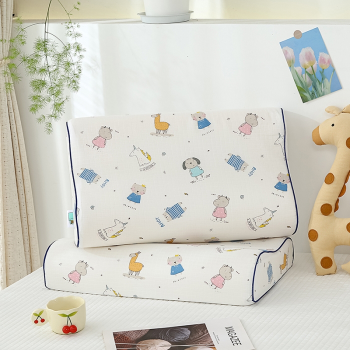 91家纺网 家纺一手货源 找家纺 良佐生活 2023新款A类母婴级双层纱乳胶枕专用枕套 童年梦