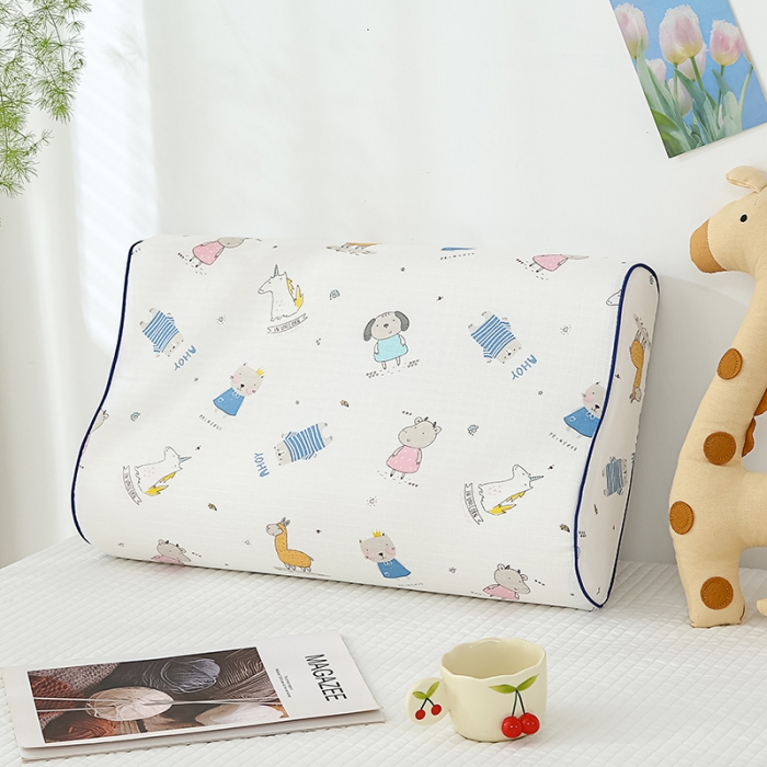 91家纺网 家纺一手货源 找家纺 良佐生活 2023新款A类母婴级双层纱乳胶枕专用枕套 童年梦