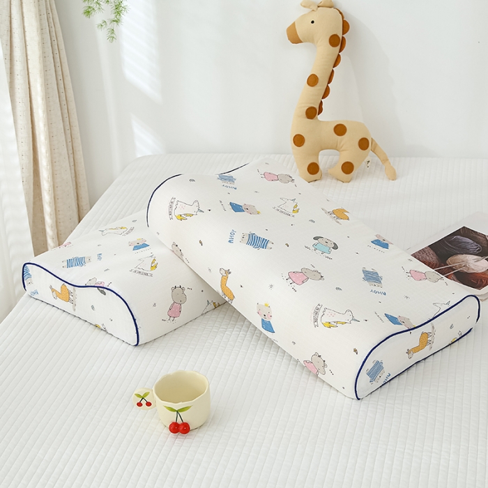 91家纺网 家纺一手货源 找家纺 良佐生活 2023新款A类母婴级双层纱乳胶枕专用枕套 童年梦