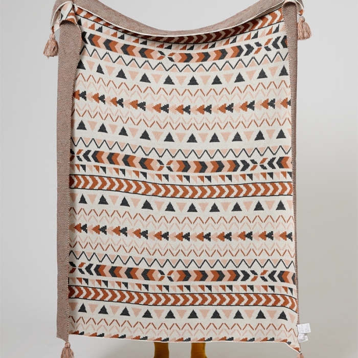 91家纺网 家纺一手货源 找家纺 暖绵绵家纺 2025新款布里格系列午睡盖毯 红色