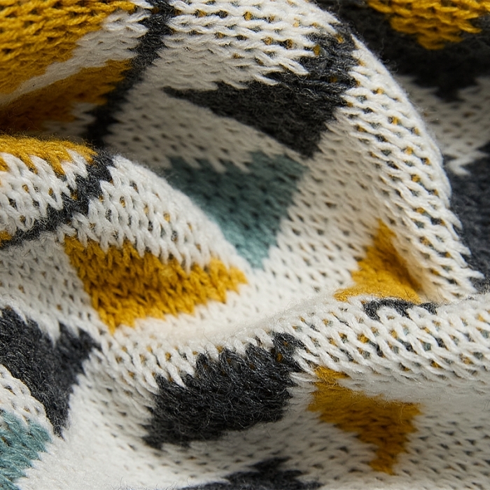 91家纺网 家纺一手货源 找家纺 暖绵绵家纺 2025新款布里格系列午睡盖毯 黄色