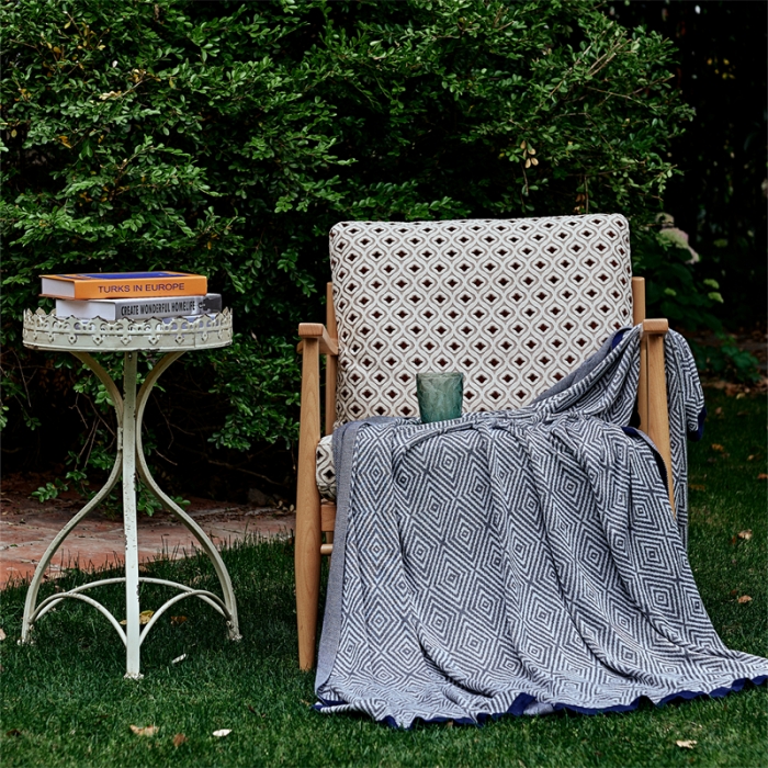 91家纺网 家纺一手货源 找家纺 暖绵绵 2025新款罗恩系列午睡盖毯多功能毯子 深灰