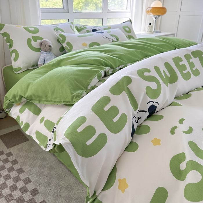 91家纺网 家纺一手货源 找家纺 （总）赫然 130g生态长绒棉贡棉植物羊绒加厚斜纹磨毛四件套