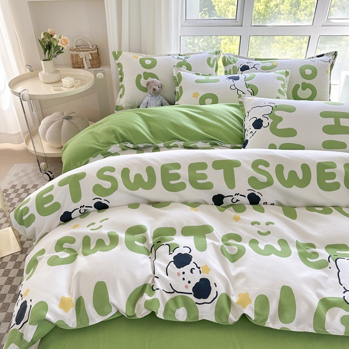 91家纺网 家纺一手货源 找家纺 （总）赫然 130g生态长绒棉贡棉植物羊绒加厚斜纹磨毛四件套