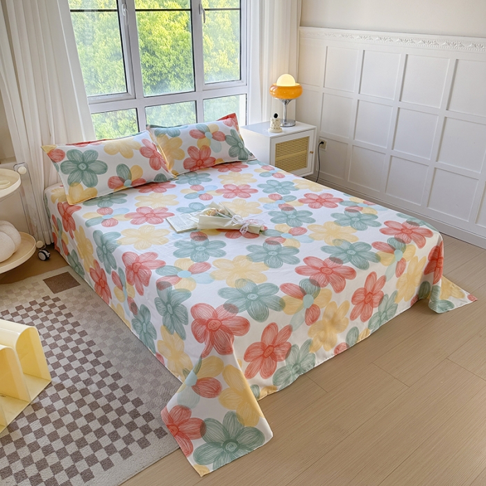 91家纺网 家纺一手货源 找家纺 （总）赫然 新款斜纹磨毛床单三件套