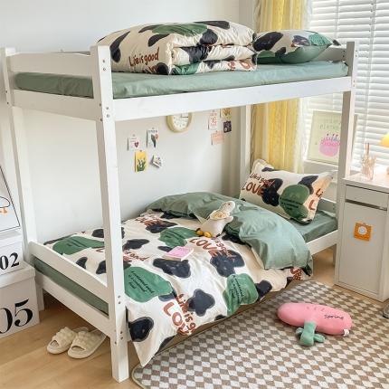 91家纺网 家纺一手货源 找家纺 （总）金鑫汇 2023新款全棉宿舍印花三件套