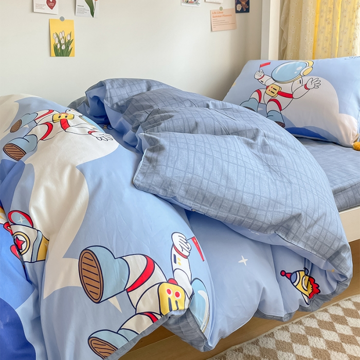 91家纺网 家纺一手货源 找家纺 （总）金鑫汇 2023新款全棉宿舍印花三件套