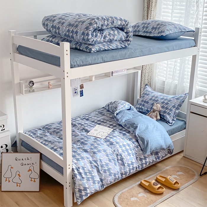 91家纺网 家纺一手货源 找家纺 金鑫汇 2023新款全棉宿舍印花三件套 千与千寻