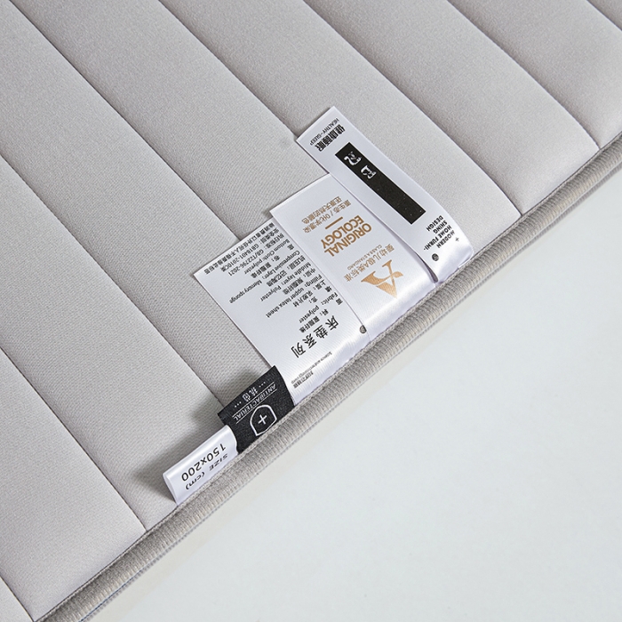 91家纺网 家纺一手货源 找家纺 帛奴家纺 2023新款A类乳胶抗菌记忆棉海绵床垫 条纹灰