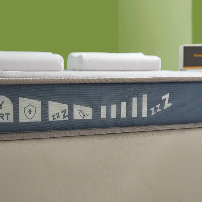 91家纺网 家纺一手货源 找家纺 帛奴家纺 2023新款A类乳胶抗菌记忆棉海绵床垫 条纹灰