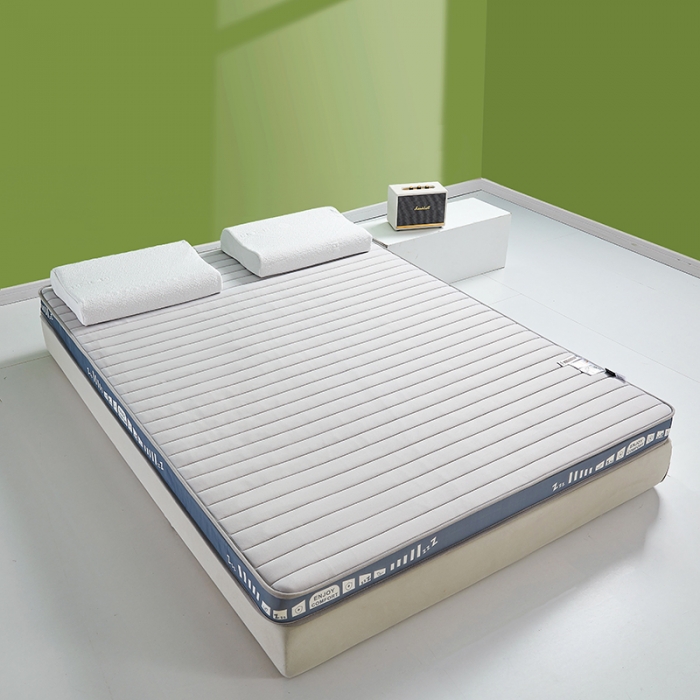 91家纺网 家纺一手货源 找家纺 帛奴家纺 2023新款A类乳胶抗菌记忆棉海绵床垫 条纹灰