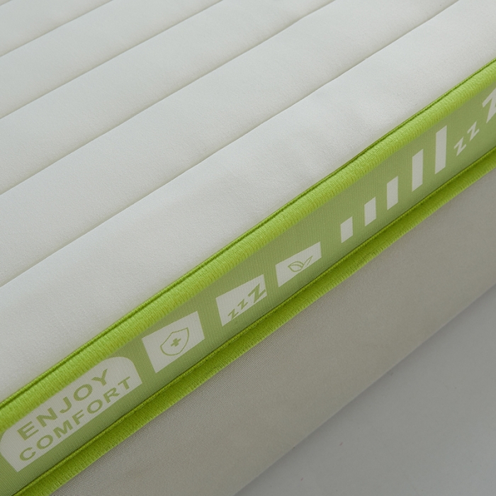 91家纺网 家纺一手货源 找家纺 帛奴家纺 2023新款A类乳胶抗菌记忆棉海绵床垫 条纹绿