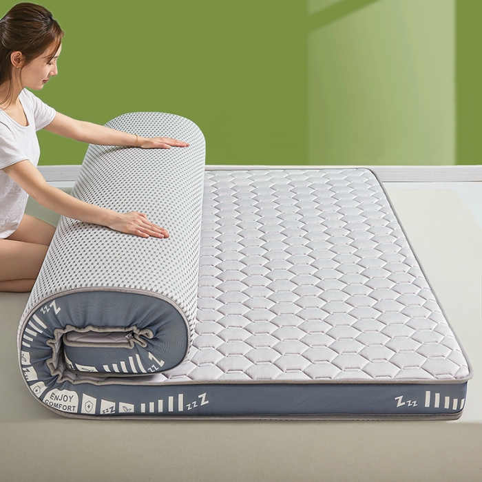 91家纺网 家纺一手货源 找家纺 帛奴家纺 2023新款A类乳胶抗菌记忆棉海绵床垫 元气灰