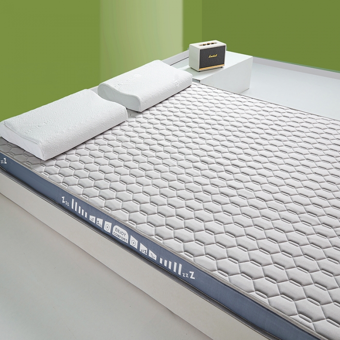 91家纺网 家纺一手货源 找家纺 帛奴家纺 2023新款A类乳胶抗菌记忆棉海绵床垫 元气灰